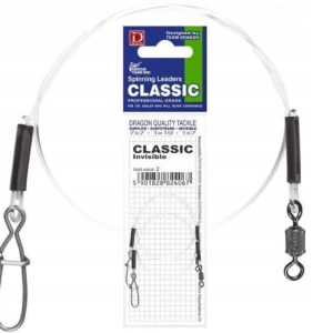 Przypon DRAGON Invisible 10kg/40cm 2szt - fluorocarbon - obrazek 1