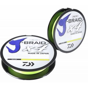 Plecionka Daiwa J-Braid X4 Yellow 0,25mm 135m 14,4kg - obrazek 1