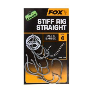 Haczyki karpiowe FOX Edges Armapoint Stiff Rig straight rozm 4 10szt - obrazek 1