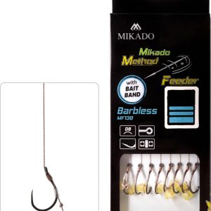 PRZYPON MF - Z GUMKĄ - hak bez zadziora nr 12 / plecionka: 0.12mm/10cm - op.8szt. - obrazek 1